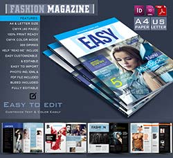 indesign模板－商业杂志(40页/通用型)：Multipurpose Magazine Template